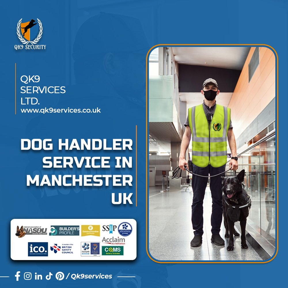 Qk9services's tweet image. Our dog handlers are trained professionals who work closely with our canines. They play a vital role in maximizing the effectiveness of our dogs! abilities, ensuring successful security and detection operations.
#K9Handlers #K9Experts #DogsWithJobs  #qk9  #qk9services