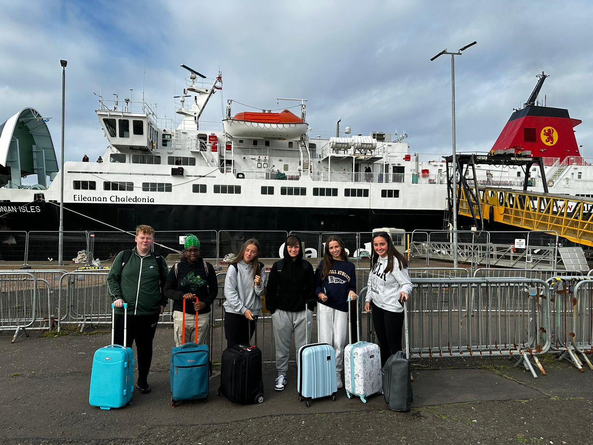 Arran bound for the Advanced Higher Geographers 🙌 Patiently waiting on the ferry #fieldwork #riverstudies #coastalstudies 🏞️