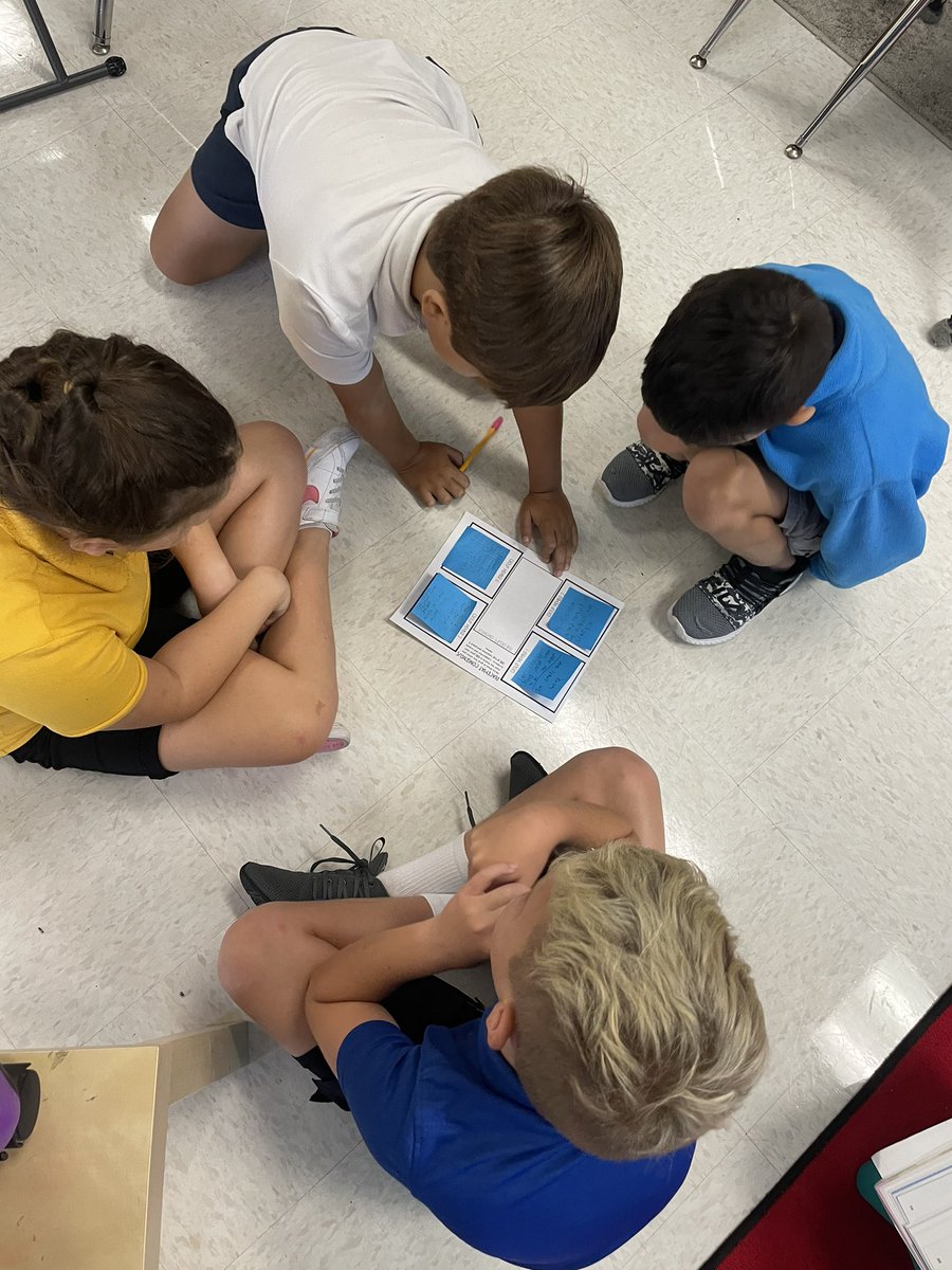 Absolutely LOVE seeing this group collaboration in Team Hanson! They are all on task and working on a Placement Consensus Map for the theme of our story, #KitotoTheMighty! 🐁🌞🏞