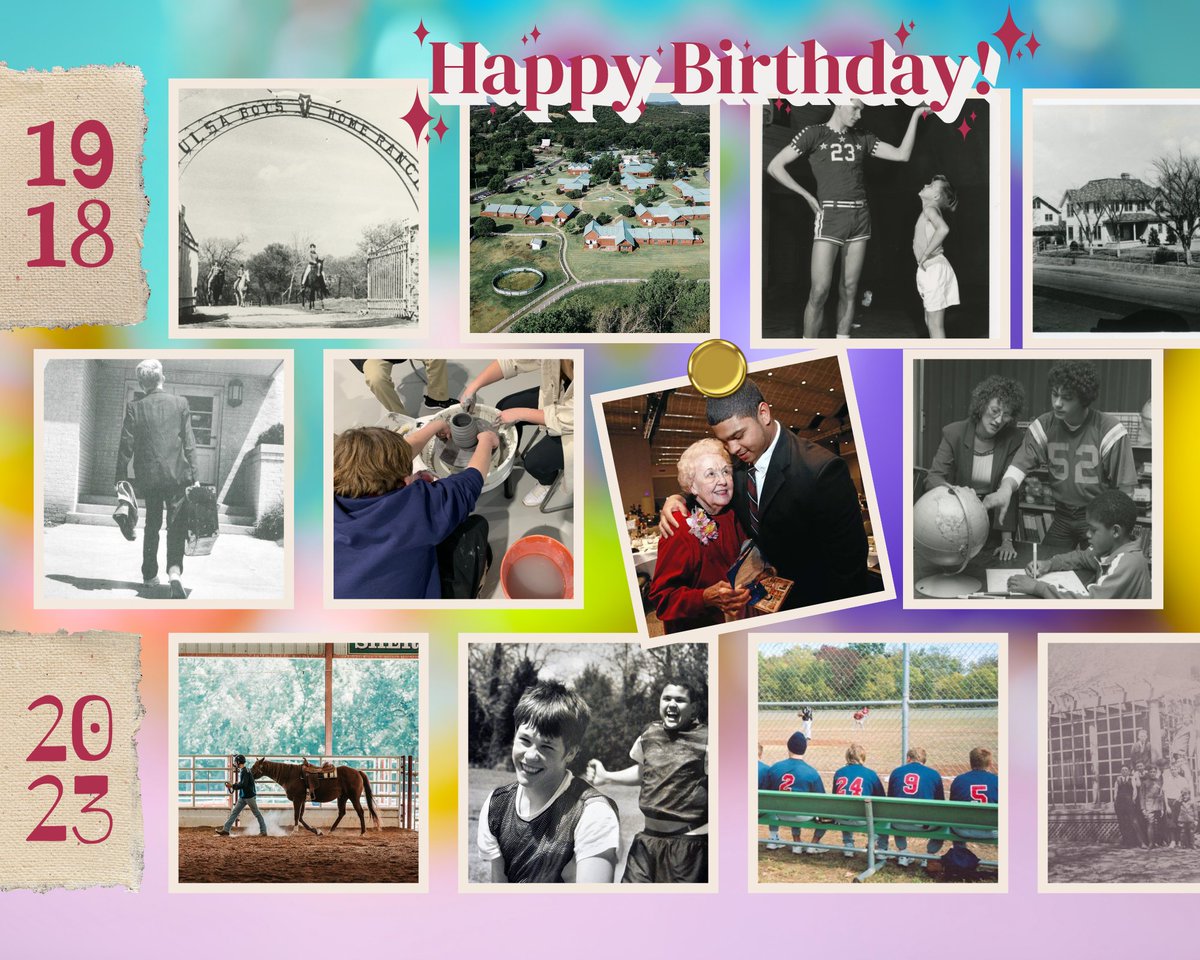 HAPPY BIRTHDAY TBH!
Today, TBH celebrates 105 years of healing &amp; hope to over 14,000 boys throughout the state of Oklahoma! Thank you to all our supporters throughout our history for helping us provide love, support &amp; life-saving resources to boys who have needed it most.