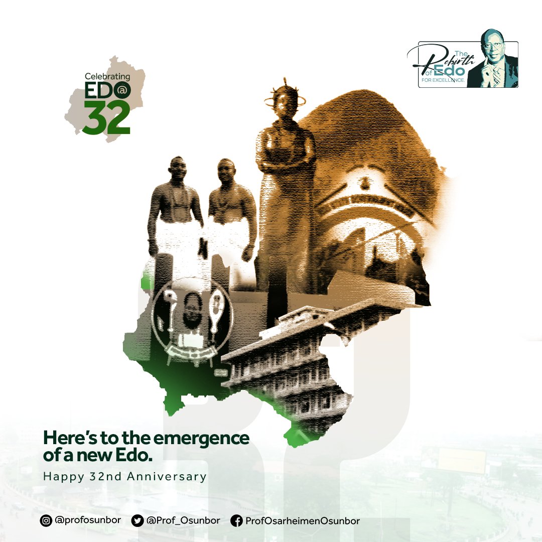 Prof_Osunbor's tweet photo. As a new chapter unfolds, the story of Edo continues with a hopeful pursuit of excellence. Let's raise our glasses to the emergence of a brighter tomorrow! #rebirthofedoforexcellence https://t.co/anTgakjex7