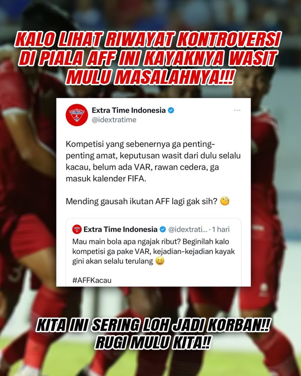 MinasaLori's tweet photo. Ternyata malaysia juga merasa wasit saat melawan vietnam dinilai buruk dalam memimpin pertandingan
#GoodByeAFF https://t.co/VSCAfJomWo