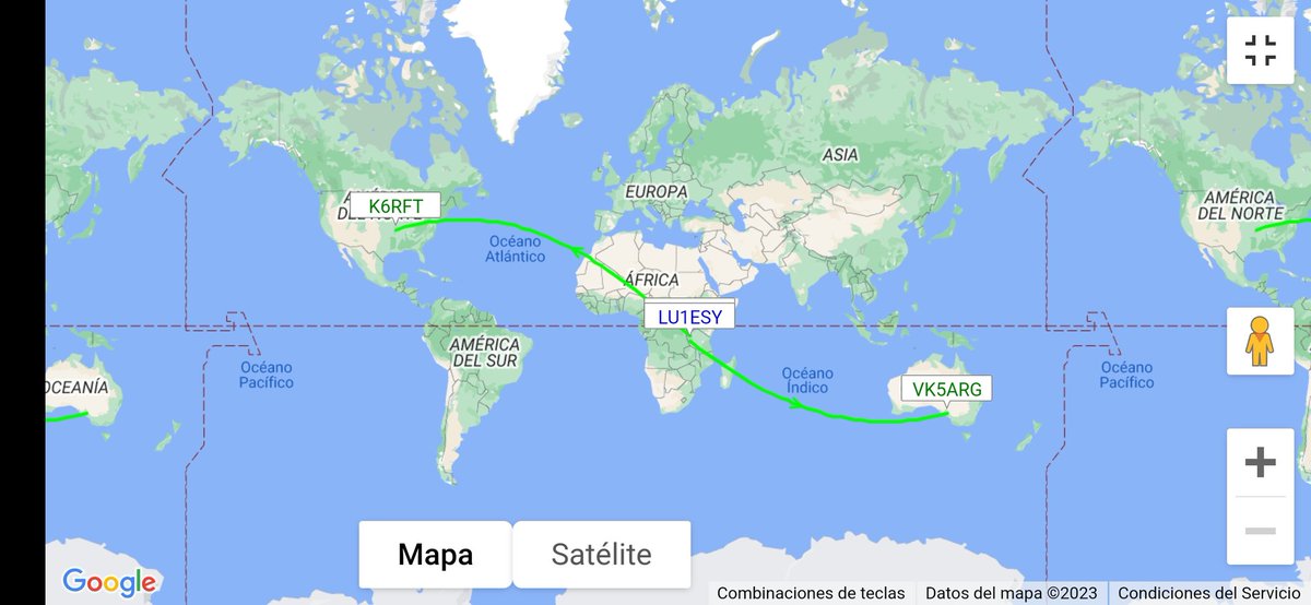 lu1esyignacio's tweet photo. Como preveía, ausencia de receptores wspr en la región, los reportes de lu1esy-40 fueron hoy a once mil km (vk5arg) y trece mil km (k6rft) de distancia. Los vientos lo llevaron de Kenia a Burundi y luego de nuevo a Tanzania. 18 días de vuelo a 12.4 km de altitud. https://t.co/ppuYi3QCb4