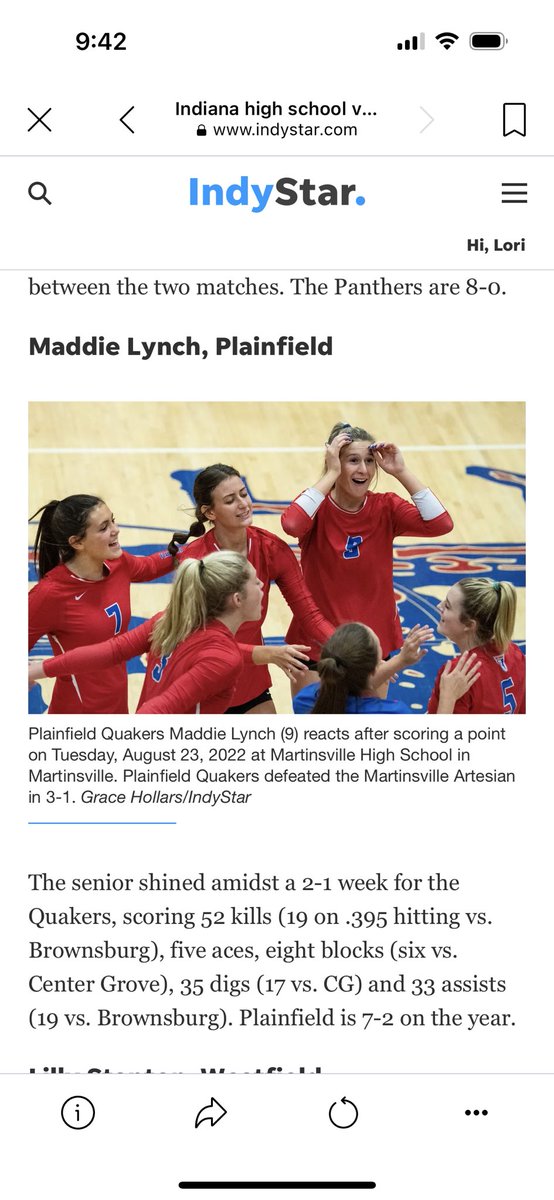 Go vote for our very own <a href="/Madelinej09/">maddie lynch</a> . She’s up for Indy Star player of the week!!! 

indystar.com/story/sports/h…