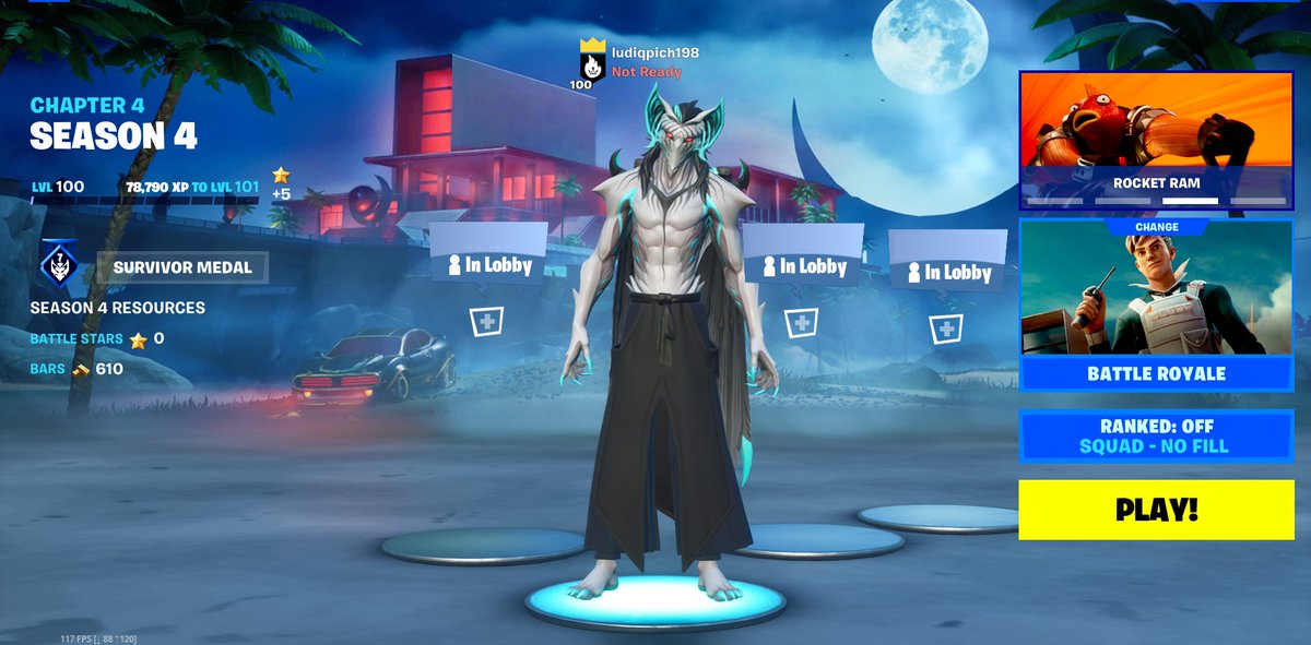RLudiqpich198's tweet image. end of day three and a bit of chapter 4 season 4-No levels or level pack bought #level100 #chapter4season4