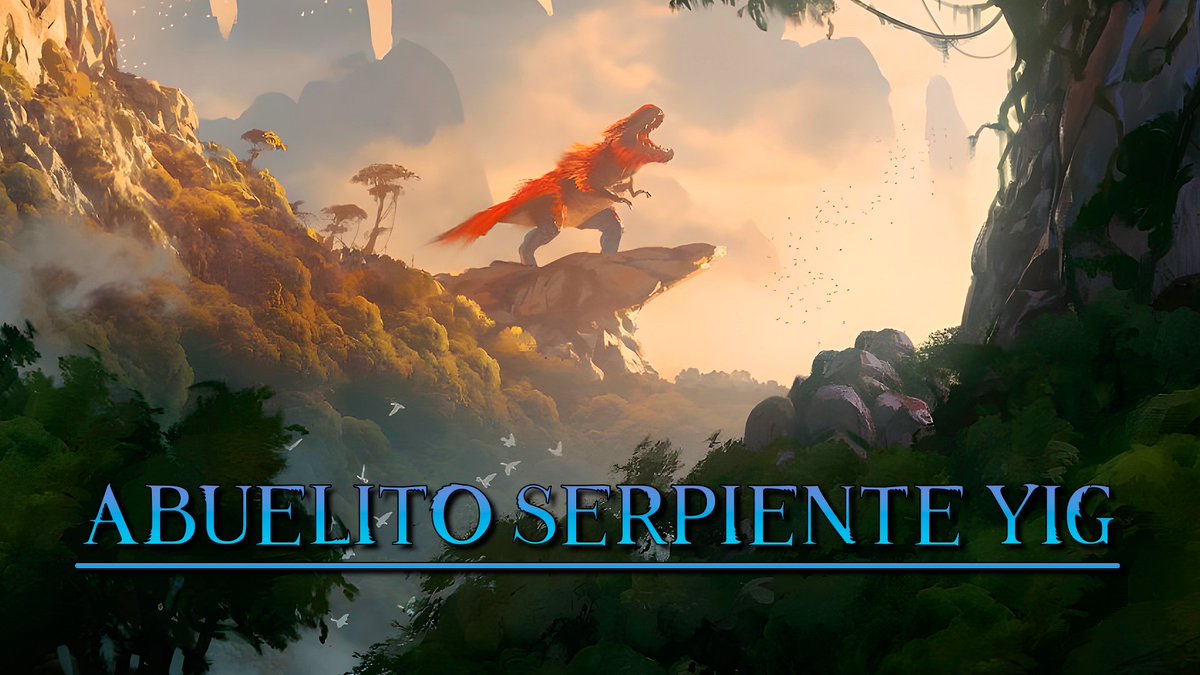 Tras una muerte y una resurrección gracias a un pacto (como debe ser en Cthulhu D&amp;D), volvemos a Abuelito Serpiente Yig 🐍

¿El plan de la sesión? ¡Asaltar un braquiosaurio!

Os esperamos a las 18:00 en: twitch.tv/lamansiondeldr…