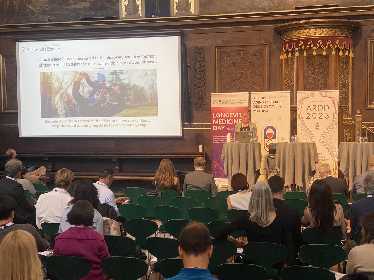 @AndreaBMaier @HealthyLongeviT @ColumbiaPsych @ChariteBerlin Dr. Evi Mercken, the CSO of @Rejuven8Biomed talks about tackling sarcopenia with a combined treatment of galantamine and metformin #ardd #ardd2023