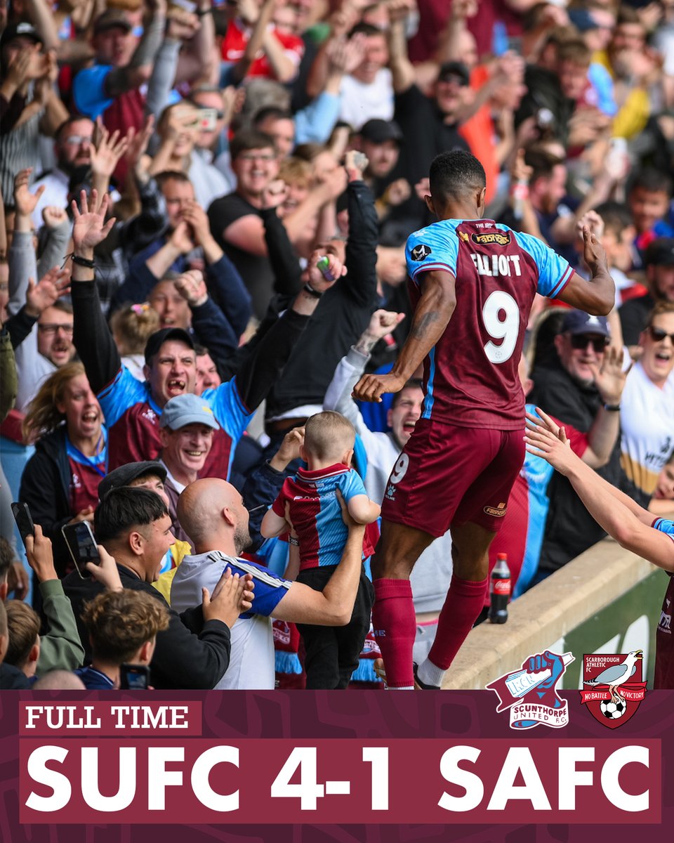 SUFCOfficial's tweet photo. ⚽️ FULL-TIME

A great afternoon for the Iron.

(IRON 4-1 SCARBOROUGH)

#UTI #IRON https://t.co/mzctD5iLYb
