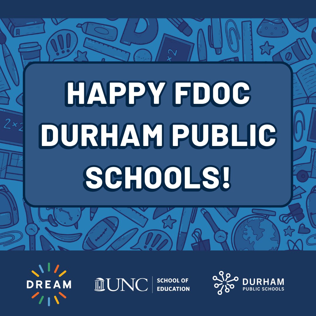Happy First Day of Classes to DPS Traditional Schools and to our DREAM Teachers!!🎉🏫

Wishing all the students, teachers, and staff a fantastic first day back! 💙

#DPS #DREAM #UNC #firstdayofschool #teachers #education