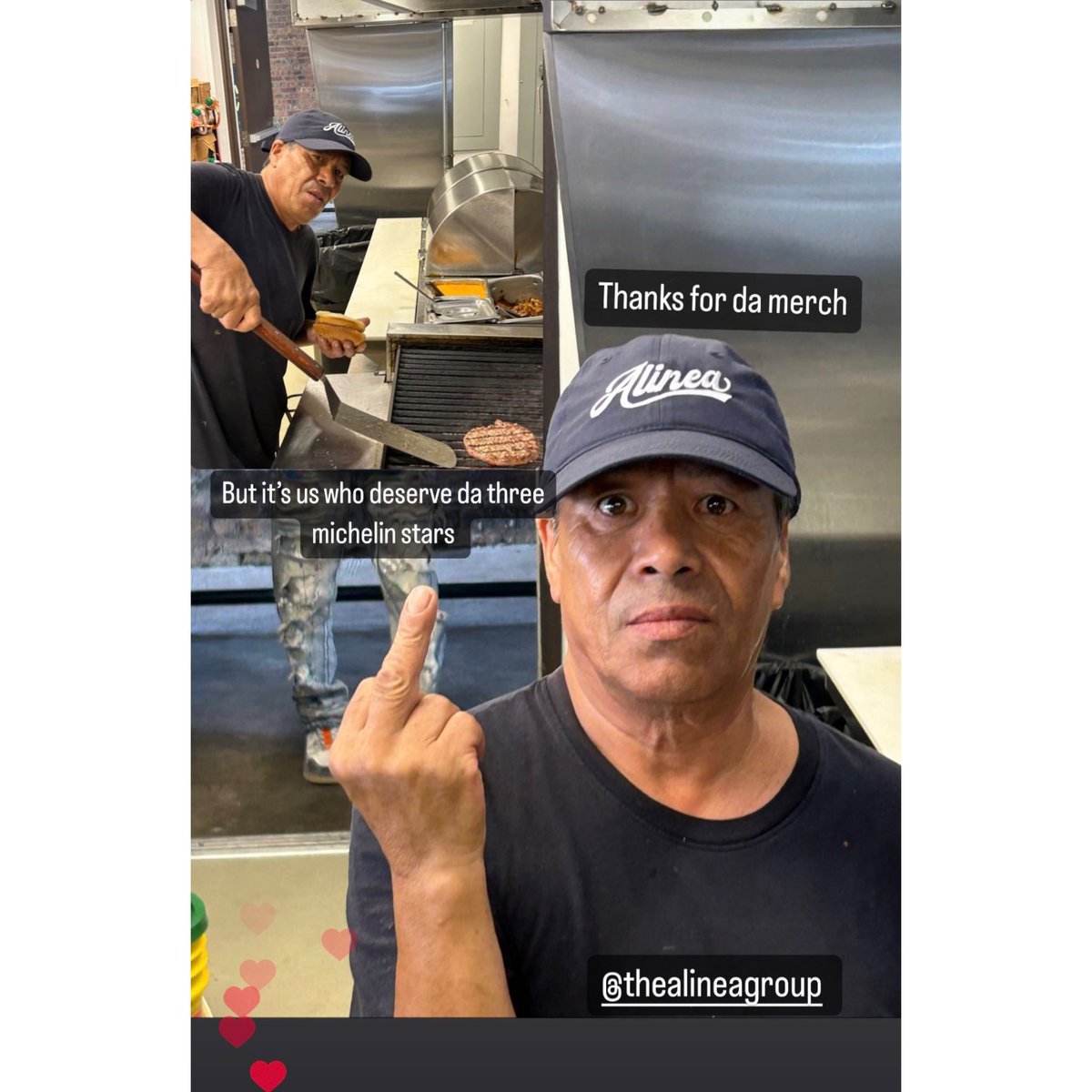 TheWienerCircle's tweet photo. Fuck it, we are now @Alinea. Thanks for da merch. @MichelinGuideNA take note of Manny, he’s trained for decades at the finest hot dog stands in Guadalajara and Chi https://t.co/LdRCcUaba4