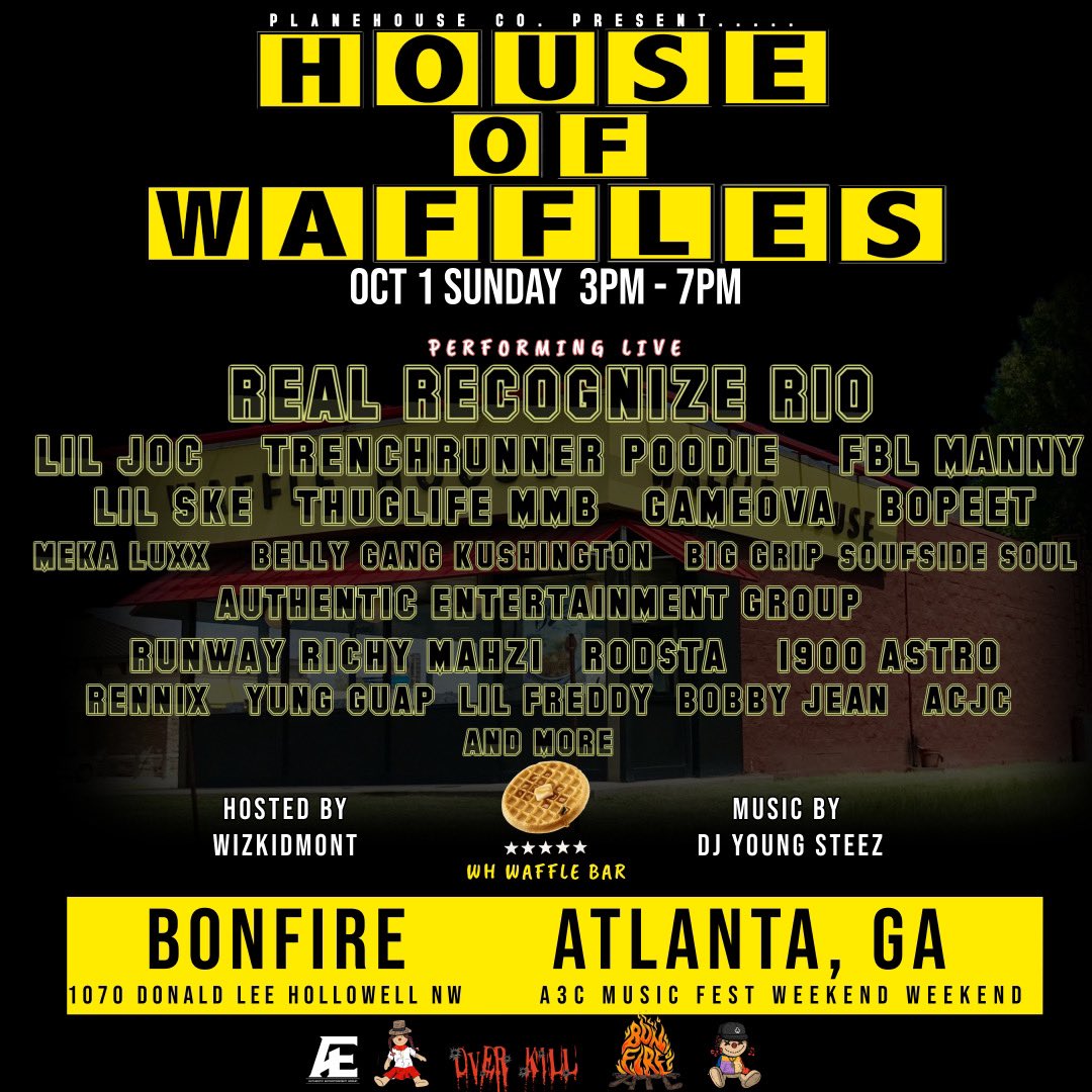 itsBzy's tweet image. #HOUSEOFWAFFLES  is back #A3C weekend. Hosted by @wizkidmOnt spinning Dj Young Steez. Performing live @BiggTriple6 w/ Lil JOC, Trenchrunner Poodie, Authentic Ent and more. @planehouseco