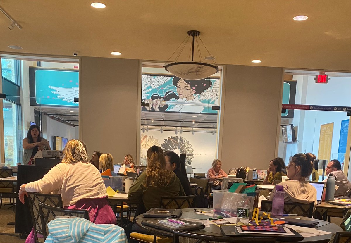 MathWps's tweet image. Elementary art teachers participated in workshops that incorporated the 4 Artistic Processes at the Worcester Art Museum with Visual Arts Liaison, Timmary Leary. Pictured below is the First Days of K session that was facilitated by Megan Shea.