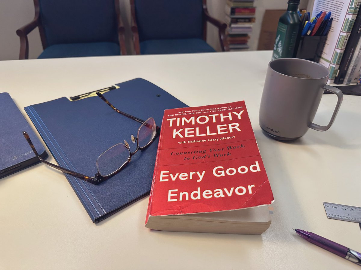 DrMacsLit's tweet photo. Finished this great book! It has convicted me in its insights and given me a new vocabulary and value for my work and the work of others. My biggest takeaway, among many, is that my work can be an answer to someone’s prayer for my family, students, and coworkers. #Godswork https://t.co/Dtet9WoDUt