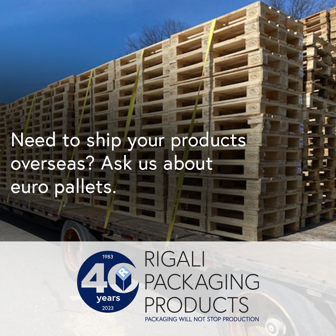 Need to ship your products overseas? We offer standard and euro pallets for shipping. 
…..
#rigalipackaging #custompackaging #packagingsolutions #packaginginnovation #consultationservices