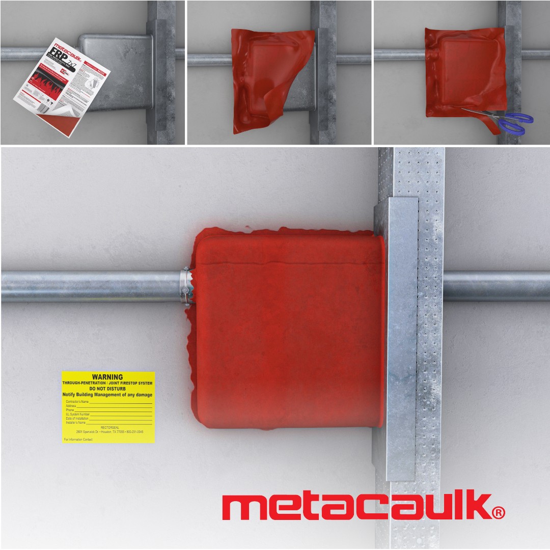 RectorSeal's tweet image. Secure your #building with #Metacaulk #FireRated Putty Pads! This moldable, fire-resistant material intumesces to form an insulating char, blocking flames, smoke, gas &amp;amp; water. &amp;gt;&amp;gt; rs.today/frp &amp;lt;&amp;lt;
#FireSafety #RectorSealToTheRescue #Construction