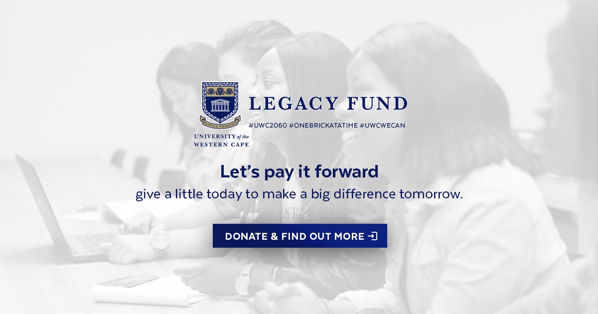 SARugbymag's tweet photo. #Sponsored - The @UWCOnline Legacy Fund aims to raise funds to grow and advance infrastructure at the University. This fund is intended to coincide with UWC's 100th Anniversary in 2060 or earlier if the target of R1 billion is reached. Donate: https://t.co/RihLa5MoK0.
#IAmUWC https://t.co/BS5ng4aGQL