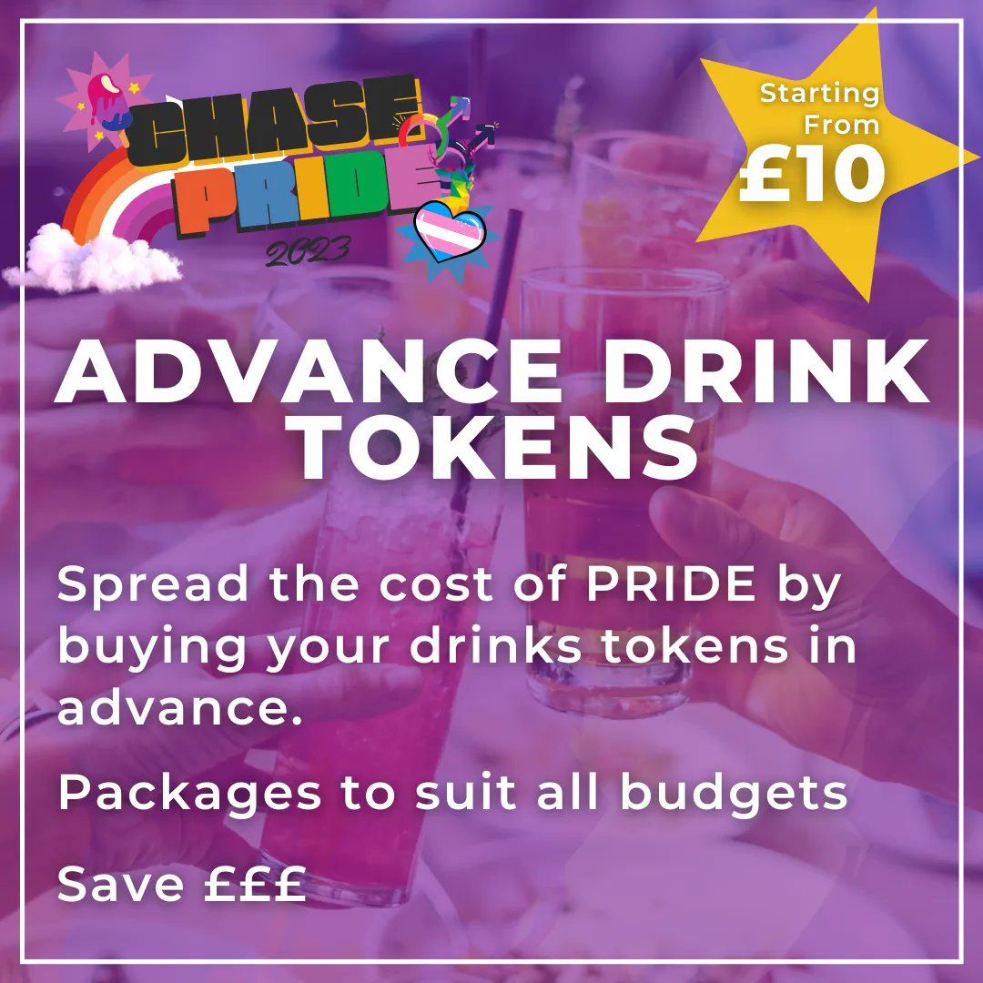 Chase Pride (@chase_pride) on Twitter photo Don't forget the bars are cashless this year, buy your drinks tokens now to avoid queuing  on the day!
Head over to buff.ly/3T24Dck now!!! Don't forget the bars are cashless this year, buy your drinks tokens now to avoid queuing  on the day!
Head over to buff.ly/3T24Dck now!!!