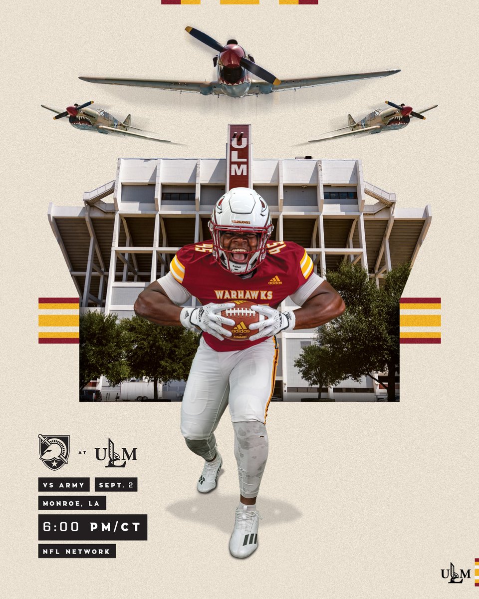 𝗜𝗧'𝗦 𝗚𝗔𝗠𝗘 𝗪𝗘𝗘𝗞!
𝗚𝗔𝗠𝗘 𝟭 𝘃𝘀. 𝗔𝗥𝗠𝗬
#ItsTime #BeatArmy #TheBestIsOnTheBayou #SunBeltFB