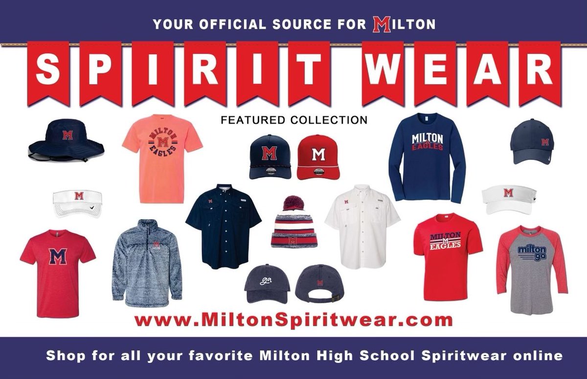 milton_band's tweet photo. Our online store is now OPEN! You’re official source for Milton Spirit Wear.  
Click on the link below for all the new Milton gear!  https://t.co/LRt98OHx87 https://t.co/KWxo7F9dxM