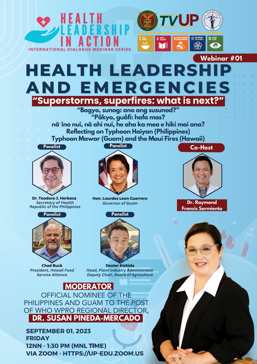 Superstorms, Superfires – What is Next?
Leaders speak on Haiyan, Mawar and the Maui fires. 75 minute webinar on September 1, 2023 (Friday) 12nn - Philippines, 3 PM - Seoul, Tokyo, 2 PM- Guam, 4 PM- Majuro, Fiji, 6 PM (August 31) Honolulu          lnkd.in/gytpRXh2