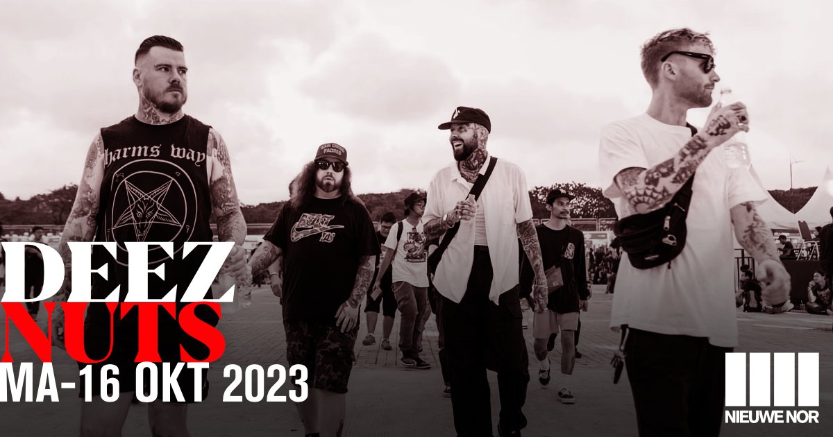 #nieuw De Australische band 𝗗𝗲𝗲𝘇 𝗡𝘂𝘁𝘀 brengt hardcore met een vleugje hiphop, ze zetten 'the party' in 'party-hardcore' en staan garant voor zoveel moshpit geweld als je wilt! 

Ma. 16 oktober /🎟️tickets:  nwnr.nl/deeznuts

#deeznuts #hardcore #concert #heerlen