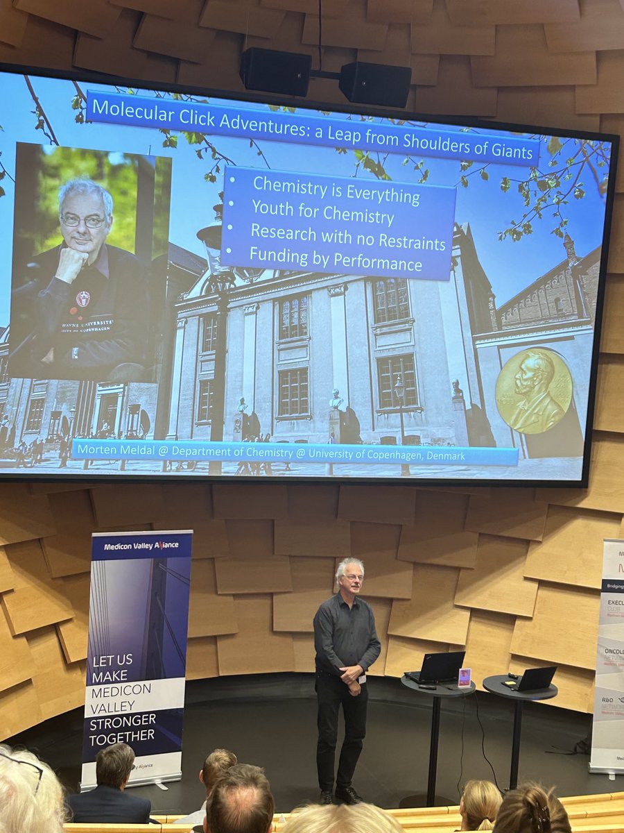 Awesome afternoon - having the privilege to listen to two brilliant minds within two different fields. #DavidPolfeldt a king in the gaming industry and the Nobelprize laureate ⁦<a href="/MortenMeldal/">Morten Meldal</a>⁩. Thank you ⁦<a href="/lunduniversity/">Lund University</a>⁩ and ⁦<a href="/medicon_valley/">Medicon Valley Alliance</a>⁩ alliance!