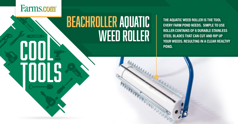 FarmsPrairies's tweet photo. Today's #CoolToolTuesday: Revolutionizing #pond care!
#Farming innovation tackles runoff and weeds with the Aquatic Weed Roller.
From shores to core, it's a game-changer for pristine #ponds ⏬
See the new #FarmTool ⏬
#WestCdnAg #AgNews #FarmInnovation #CdnAg