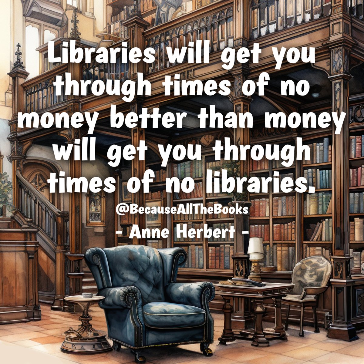 Libraries are places of refuge! 

#BecauseAllTheBooks #LibraryLove #LibrariesTransform