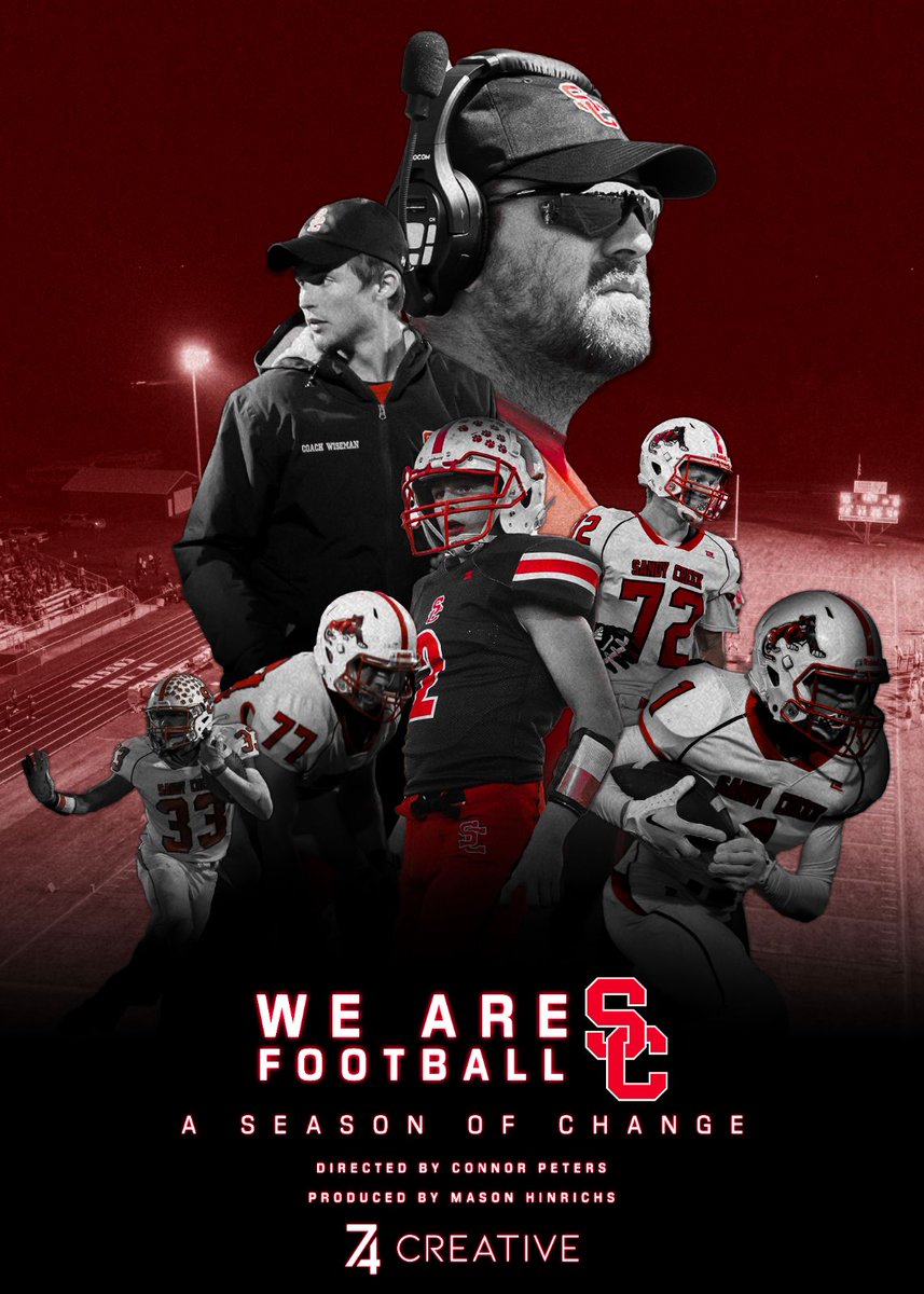 This morning, we have released all 4 episodes of the documentary online. Go to youtube.com/@74creative_sc to watch the story of the 2022 Sandy Creek Cougars football team. #WeAreSCFB <a href="/huskers00/">Jeremy Borer</a> <a href="/masonthetechie/">Mason Hinrichs</a> <a href="/hdevlin2006/">Hudson</a> <a href="/forbidlotus/">forbidlotus</a>