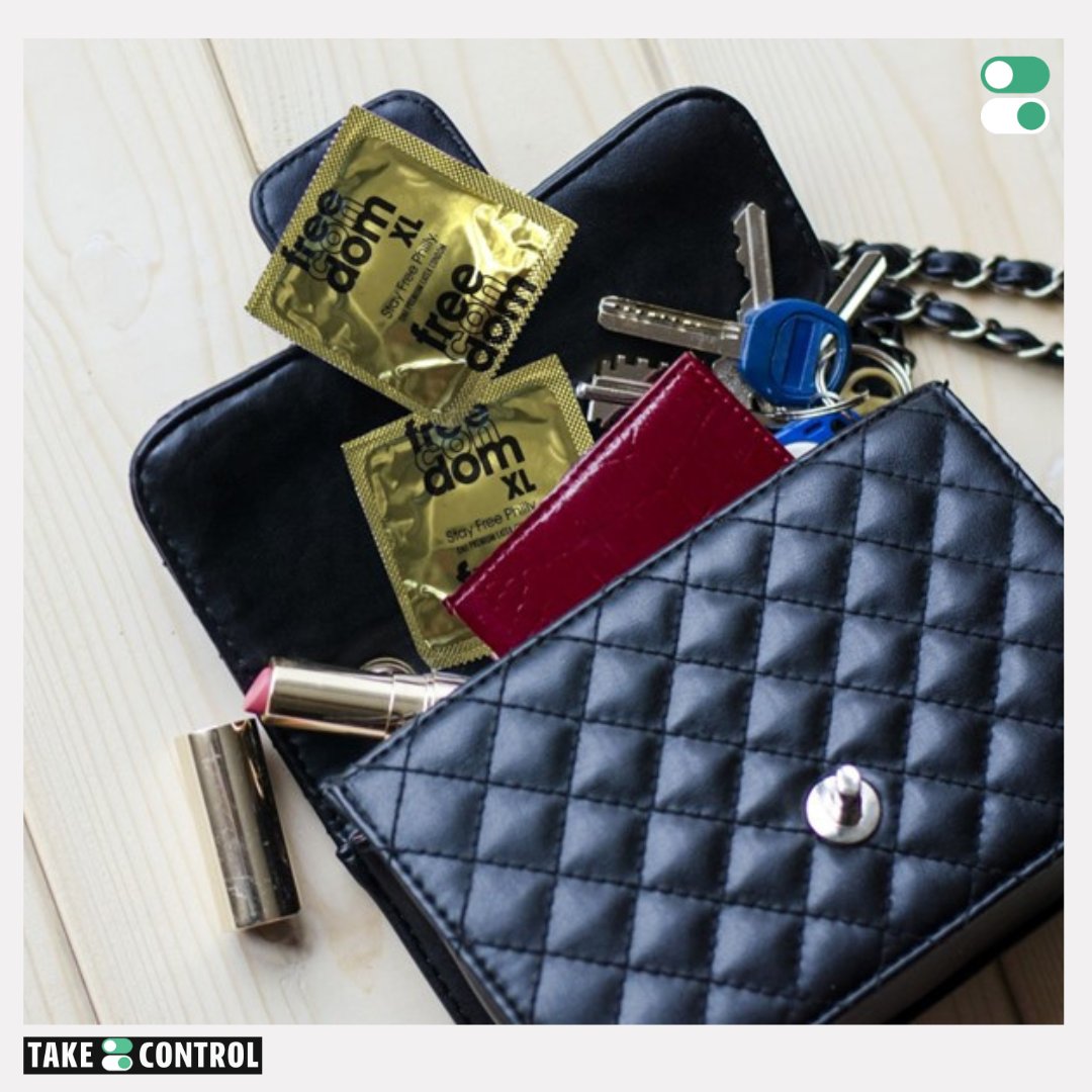 TakeControlPHL's tweet image. What&apos;s in your bag, Philly? Along with keys, wallet, and that lucky charm, ensure you&apos;re packing protection! 🎒💼 Make safety a daily accessory with FREE condoms from TakeControlPhilly.org. #WhatsInYourBag #PackProtection