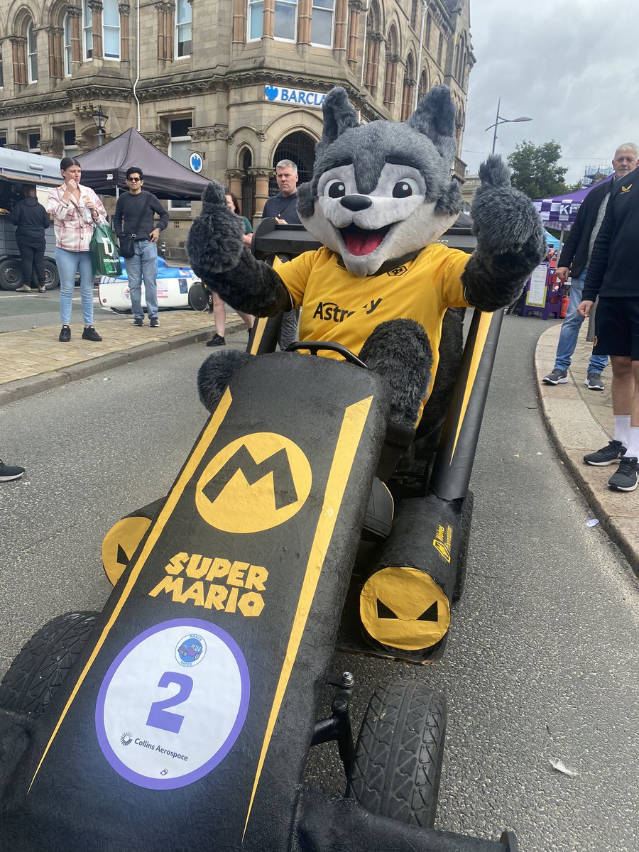 Wolfie just asked if he can get behind the wheel today 👀 Thoughts, @KrazyRaces? 😂🐺