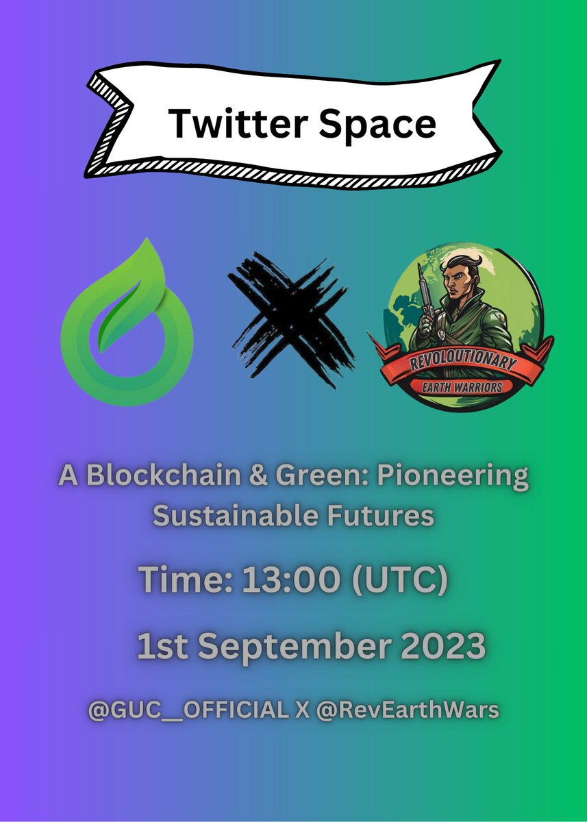 GUC__OFFICIAL's tweet image. 🔗 Immerse in blockchain-sustainability synergy. Explore innovation, challenges, and solutions at the tech-nature crossroads. Join us on Friday, September 1, 2023, at 13:00 UTC! with  @RevEarthWars. 🌱💡🔗 #BlockchainForEarth  #ReFI #Sustainability #GUC$