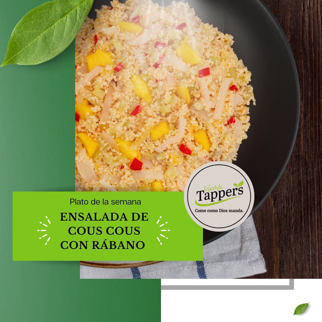 🌱✨ ¡Descubre nuestro plato de la semana! 

Deléitate con nuestra exquisita Ensalada de Cous Cous con Rábano. 
Una combinación fresca y saludable que te dejará encantado. 🥗🍴 #PlatoDeLaSemana #CousCousConRábano #DeliciasSaludables
.
.
.
#Tappers #Ensaladas #verduras