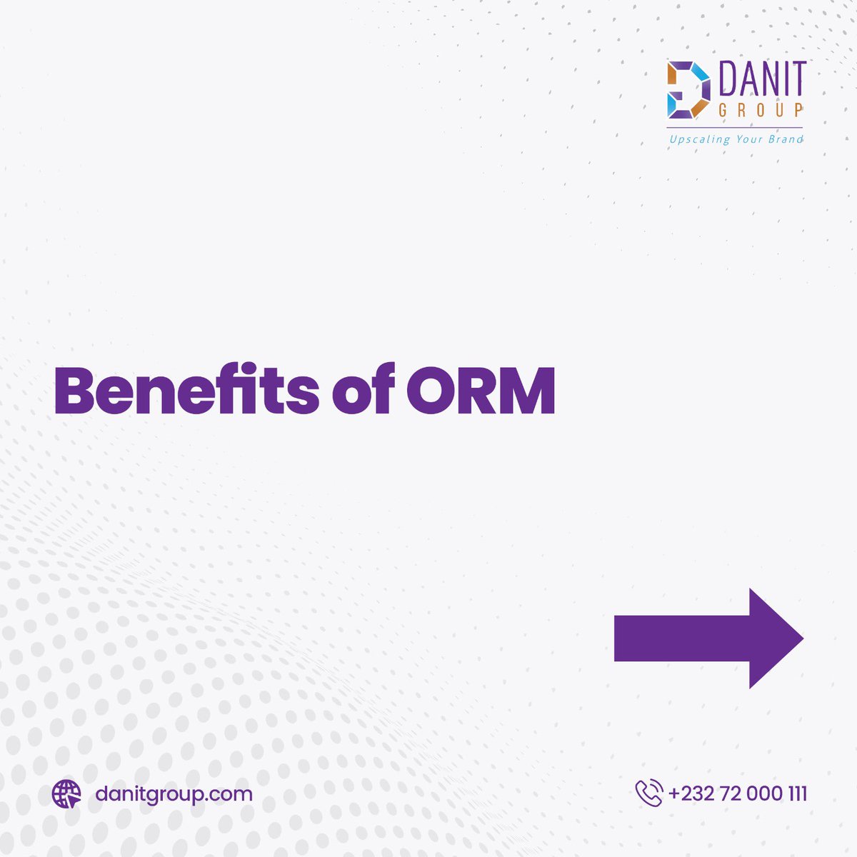 Elevate your online presence with ORM: 🚀 Boost brand credibility, 🌐 Expand your digital footprint, 🛡️ Protect your reputation. Stay ahead in the digital age! #OnlineReputationMatters #BrandCredibility #DigitalSuccess #Danitgroup