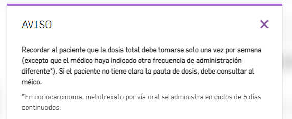 rosaritoCIM's tweet photo. En #BotplusWeb salta una alerta cuando entramos en especialidades orales de metotrexato, y es distinta según la calsificación de metotrexato(inmunosupresor o antineoplásico). Además al final de las especialidades semanales tenemos un material informativo sobre seguridad muy útil. https://t.co/UCRB7KzVOl