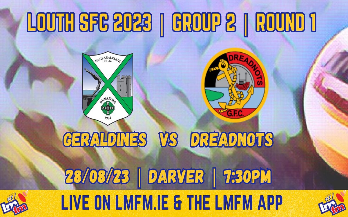 SPORT: The final round one match in the @louthgaa SFC goes ahead in Darver this evening, as the @GeraldinesGFC take on @DreadnotsGFC @CorriganColm will be joined by @Ciaran_Byrne94 for live online commentary from 7.25pm
