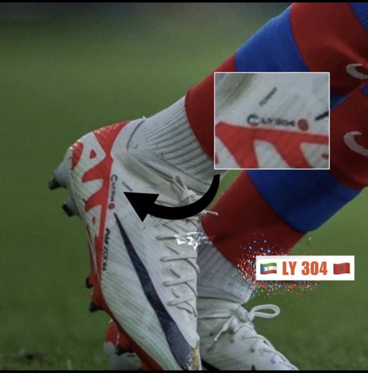 Las botas de Lamine Yamal ante el Villarreal, con un detalle para nuestra Guinea Ecuatorial🇬🇶😊(País de su madre) y Marruecos🇲🇦(país de su padre). Gran gesto de la nueva perla de <a href="/LaLiga/">LALIGA</a>

<a href="/elchiringuitotv/">El Chiringuito TV</a> <a href="/ElGolazoDeGol/">El Golazo De Gol</a> <a href="/jotajordi13/">🏴󠁧󠁢󠁥󠁮󠁧󠁿Jota Jordi🏴󠁧󠁢󠁥󠁮󠁧󠁿</a> <a href="/gerardromero/">Gerard Romero</a> @GxlDeMaradroga