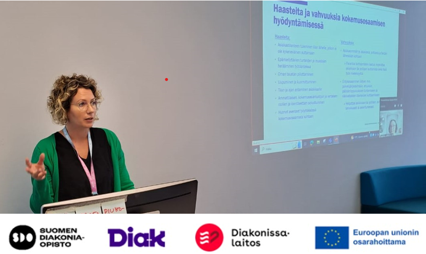 Viime viikolla #KokonaisenaTyössä -hankkeen työpajassa pohdittiin sote-ammattilaisten kokemusosaamisen hyödyntämistä. Esittelin myös aihetta koskevan selvitystyömme alustavia tuloksia. #kokemusosaaminen <a href="/DiakAmk/">Diakonia-amk</a> <a href="/SDO_kampukset/">SuomenDiakoniaopisto</a> <a href="/HDLsaatio/">Diakonissalaitos</a> #uudistuvajaosaavasuomi