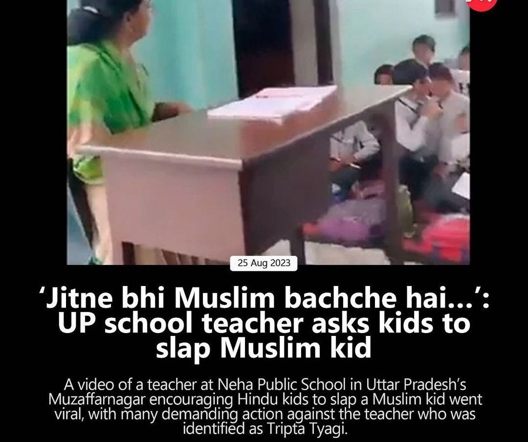 Only in India , FIR was filed against #MohammadZubair for sharing a video in which a teacher was seen humiliating a Muslim student. However, no action has been taken against #TriptaTyagi as of now. 
#IStandWithZubair 
#ArrestTriptaTyagi
