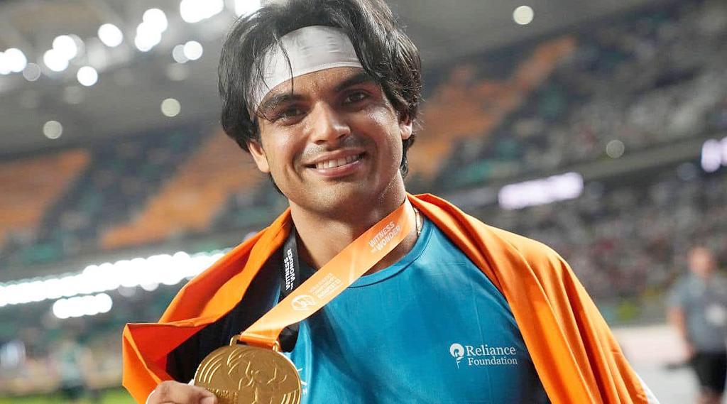 An 88.17m throw that will echo through history! Congratulations, @Neeraj_chopra1, on claiming India’s first gold in Men’s Javelin at #WorldAthleticsChampionships2023 🥇. A truly spectacular triumph 🎉
#NeerajChopra #NeerajChopraGold