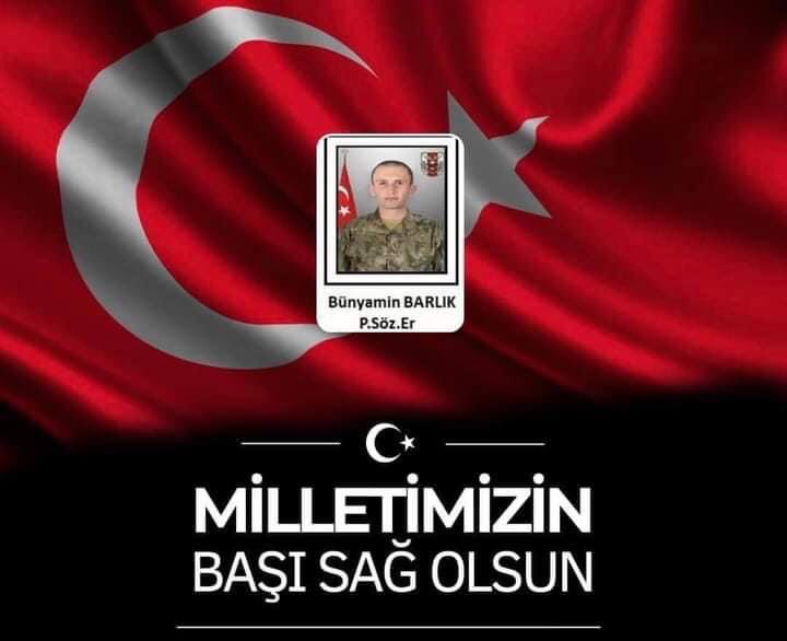 csk_bsk_Bitlis's tweet photo. Pençe-Kilit Harekatı Bölgesinde Şehit Düşen Bitlis'li Hemşehrimiz Bünyamin BARLIK'a Allahtan Rahmet Ailesi ve Yakınlarına Sabırlar Diliyorum.

Aziz Milletimizin Başı Sağolsun 🇹🇷🇹🇷 https://t.co/lCEcQ6gbq4