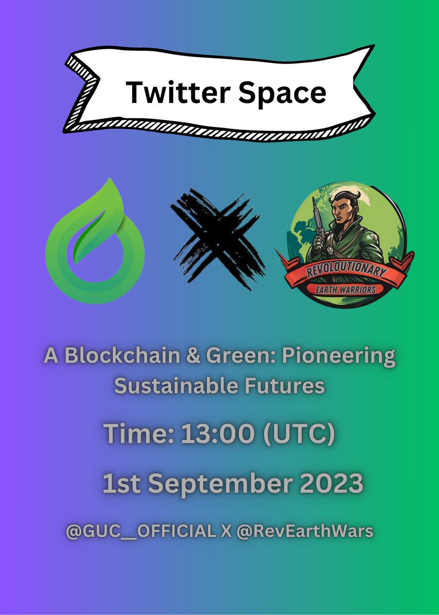 RevEarthWars's tweet image. Set a reminder for my upcoming Space! 

Dive into a compelling conversation on how blockchain intertwines with sustainability and conservation efforts. Explore the innovations, challenges, and game-changing solutions in our tech-meets-nature realm. 🌱💡🔗 #BlockchainForEarth