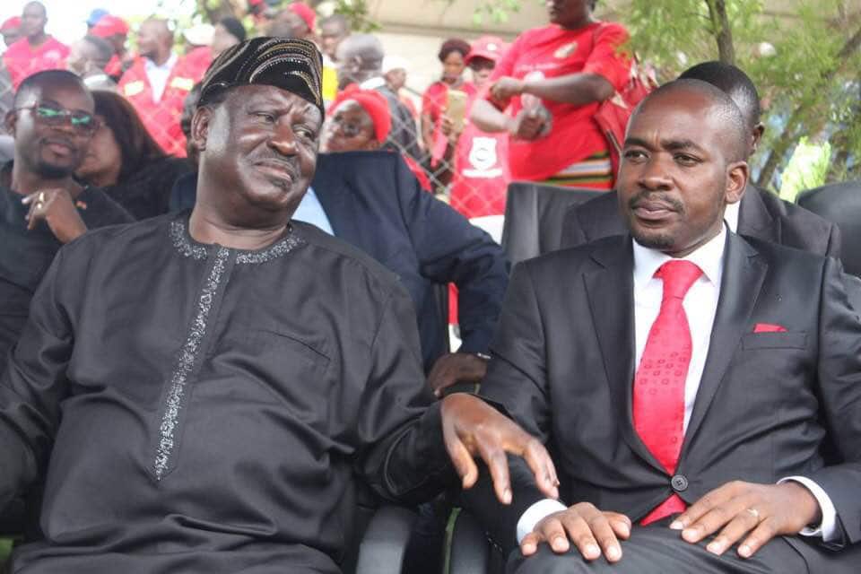 Counsel74's tweet image. The difference between Odinga and Nero Van Bidden is that the former isn't a sanctions monger. Parternal twins?