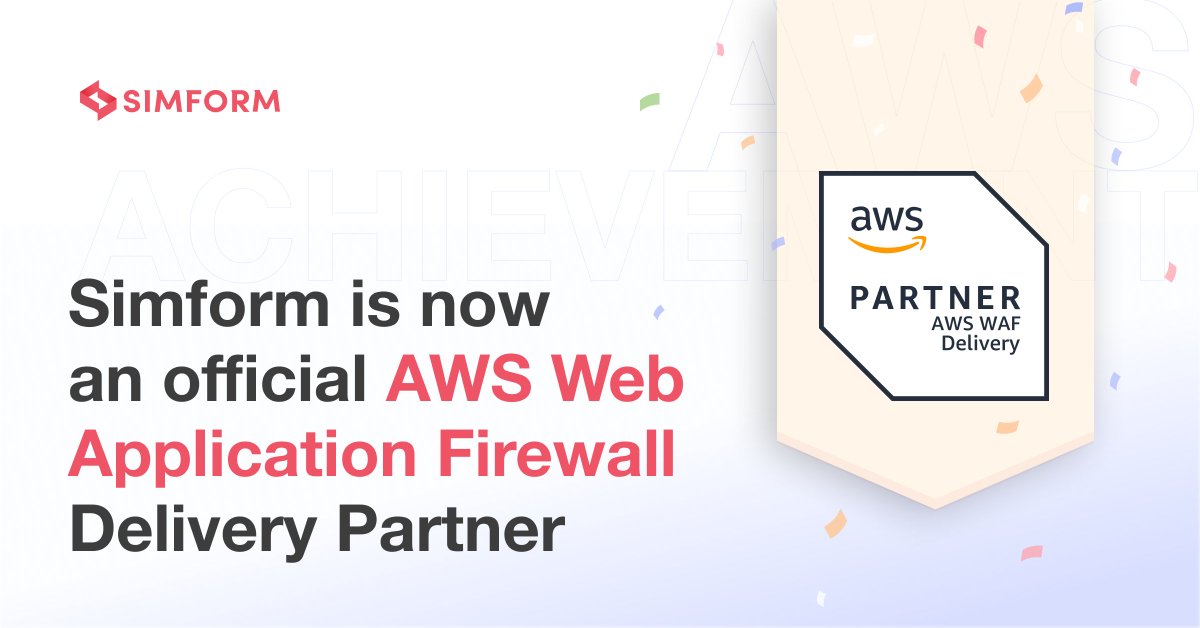 simform's tweet photo. We are thrilled to announce our latest milestone 🏆

Simform is now a certified AWS WAF Delivery Partner.

#AWS #AWSPartner #SoftwareEngineering #simform | @AWS_Partners @awsmarketplace @awscloud https://t.co/hf1AzeEWaA