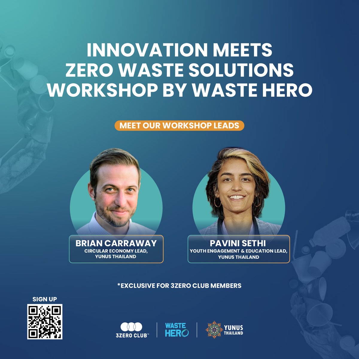 📅Only 6 days left! Sign up for “Innovation Meets Zero Waste Solutions: Workshop by Waste Hero” with Brian Carraway and Pavini Sethi here👉shorturl.at/aNQW2