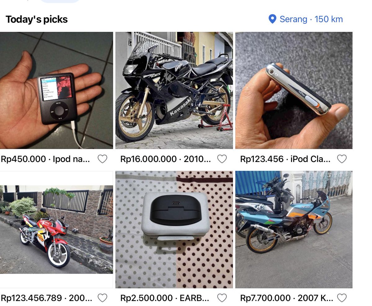 Dan tiba-tiba today's pick di marketplace ada ads Ninja😭😭
apakah Advertising meta bisa sampe jalur mimpi??