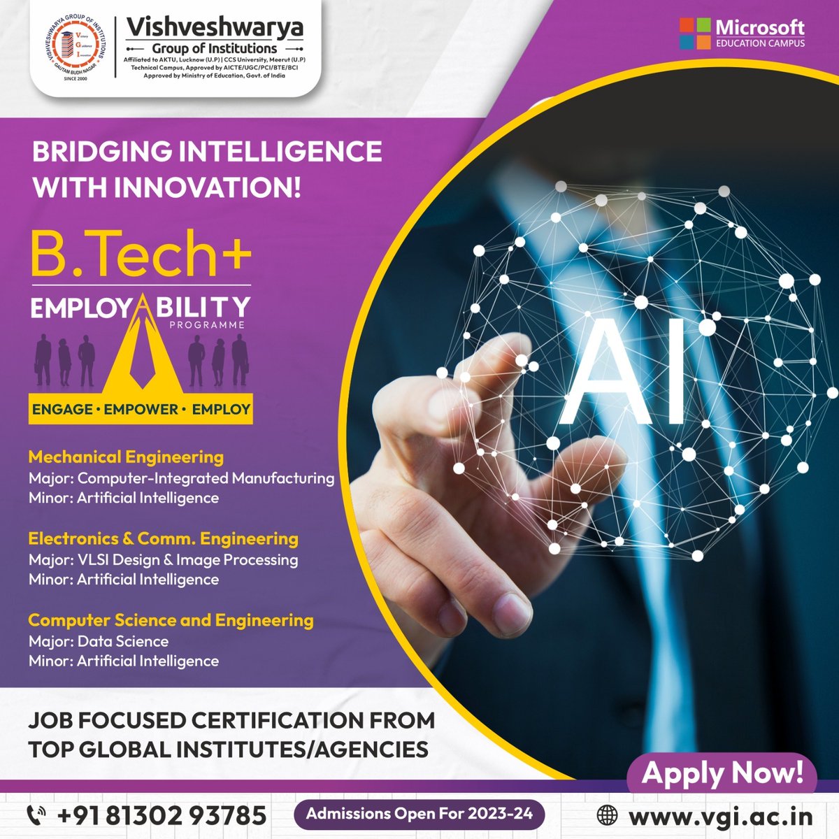 vgigreaternoida's tweet photo. Vishveshwarya Group of Institutions is the perfect gateway, with the affiliation of AKTU, to elevate your professional career.
Admissions Open!
https://t.co/FnS8EQFUrC
#VishveshwaryaGreaterNoida #BtechEmployabilityProgramme #EmployabilityExpert #RewardingCareers https://t.co/RYrVuV8aJZ