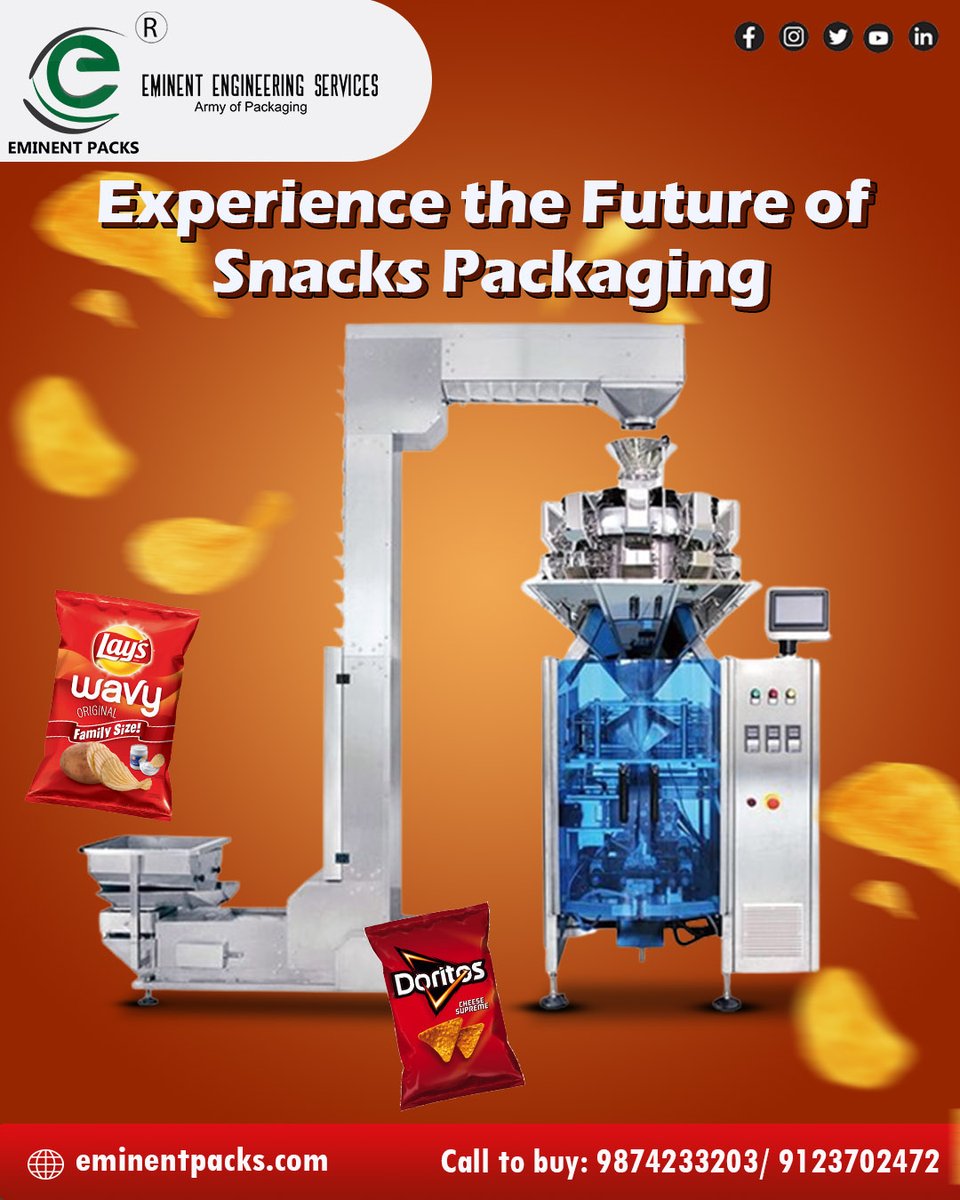 Zip through the packing process with lightning speed, boosting your productivity to unprecedented levels!
9123702472
eminentpacks.com
#SnackSensation #packperfection #snacks #eminentpacks #kolkata #bopptapes #bandsealer #corugatedbox