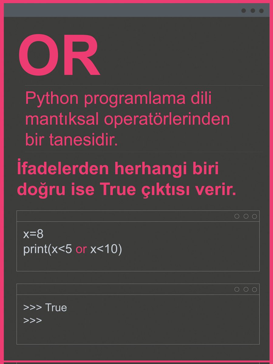 gunlukpython's tweet image. #python #pythonproramming #programming #kodlama #yazilim #pythonprogramlama
