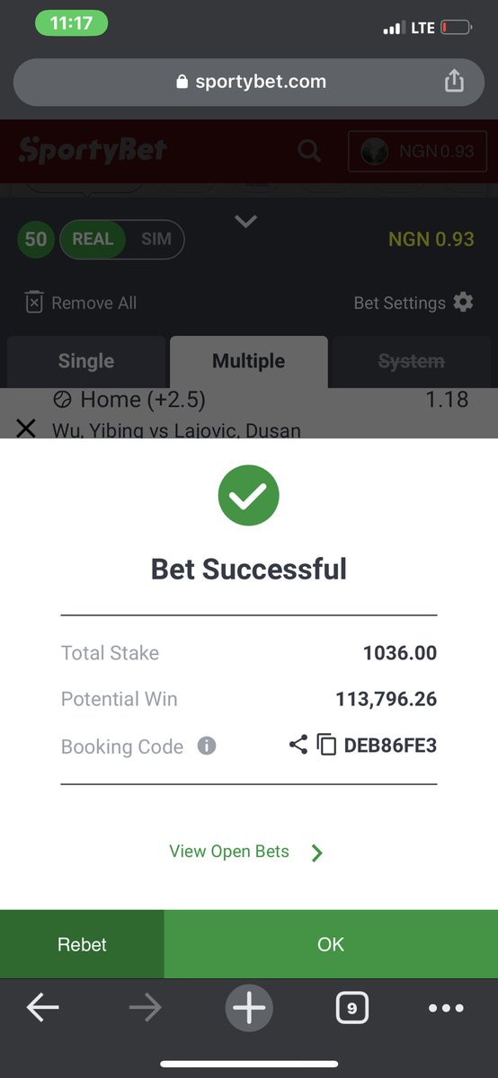 DEB86FE3. Sportybet 

USA 🇺🇸 OPEN 🎾🎾🎾🔋🔋🔋 Forever Profitable